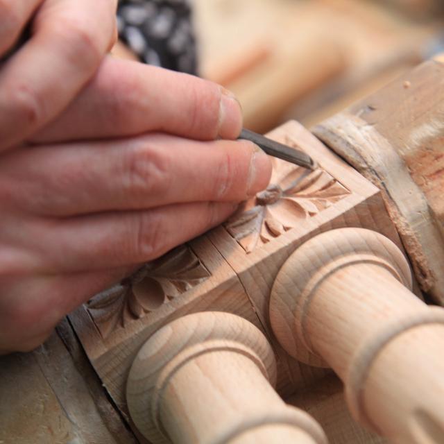 Détail du travail de sculpteur, Henryot&Cie